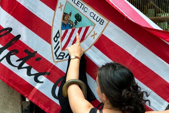Bilbao flag woman
