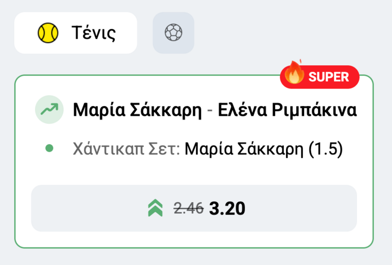 σακκαρη ριμπακινα γουιμπλεντον wimbledon winmasters προγνωστικα στοιχημα τενις τεννις tennis