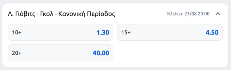 λουκα γιοβιτς αεκ stoiximan στοιχημαν στοιχιμαν προγνωστικα γκολ σκορερ