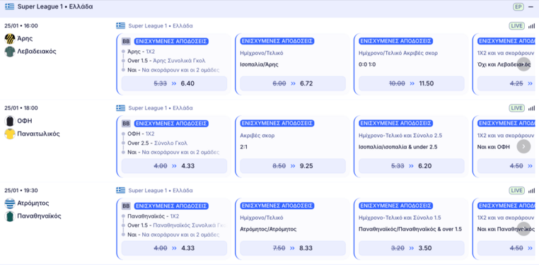 elabet ελαμπετ ελαβετ προγνωστικα στοιχημα αποδοσεις προσφορες