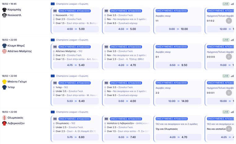 elabet ελαμπετ ελαβετ προγνωστικα στοιχημα αποδοσεις προσφορες