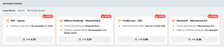 winmasters γουινμαστερς προγνωστικα στοιχημα αποδοσεις προσφορες